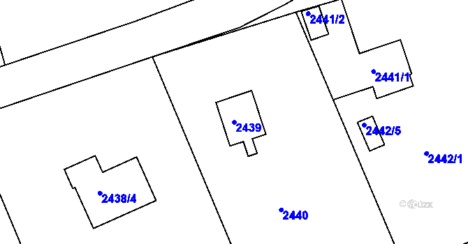 Parcela st. 2439 v KÚ Frýdlant nad Ostravicí, Katastrální mapa