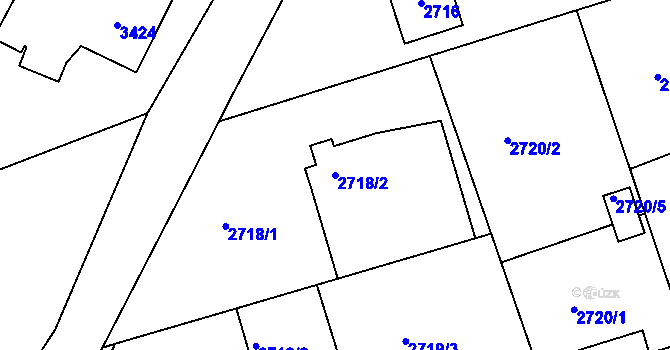 Parcela st. 2718/2 v KÚ Frýdlant nad Ostravicí, Katastrální mapa