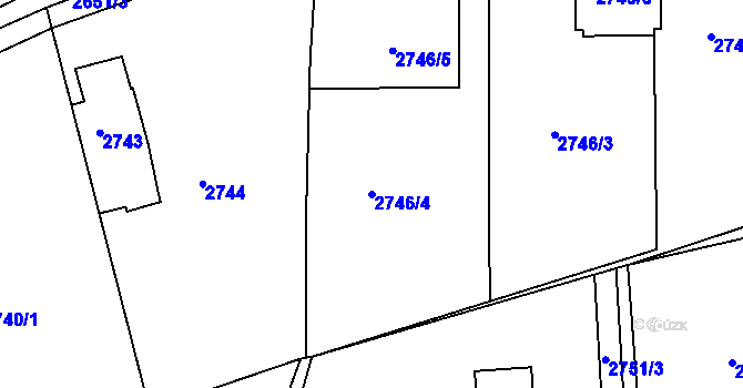 Parcela st. 2746/4 v KÚ Frýdlant nad Ostravicí, Katastrální mapa