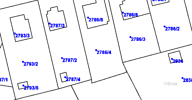 Parcela st. 2786/4 v KÚ Frýdlant nad Ostravicí, Katastrální mapa