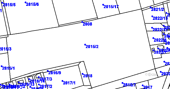 Parcela st. 2815/2 v KÚ Frýdlant nad Ostravicí, Katastrální mapa