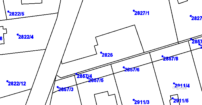 Parcela st. 2826 v KÚ Frýdlant nad Ostravicí, Katastrální mapa