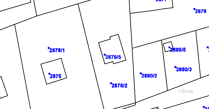 Parcela st. 2876/5 v KÚ Frýdlant nad Ostravicí, Katastrální mapa