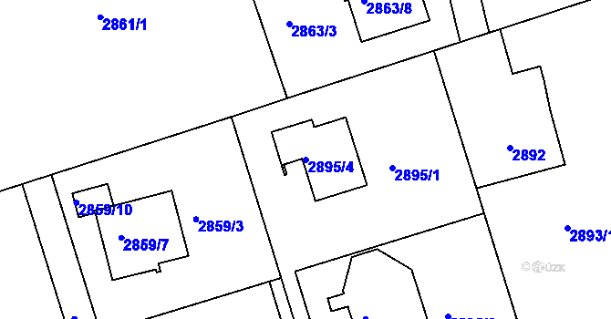 Parcela st. 2895/4 v KÚ Frýdlant nad Ostravicí, Katastrální mapa