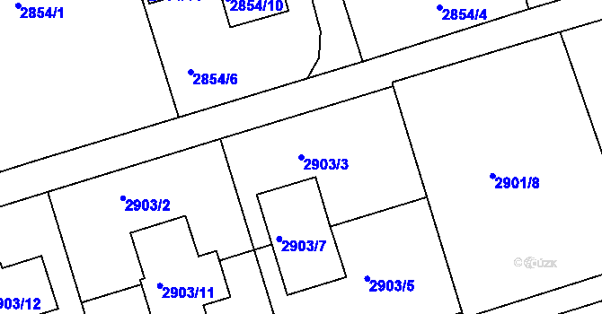 Parcela st. 2903/3 v KÚ Frýdlant nad Ostravicí, Katastrální mapa