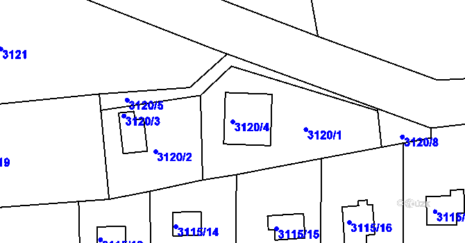 Parcela st. 3120/4 v KÚ Frýdlant nad Ostravicí, Katastrální mapa