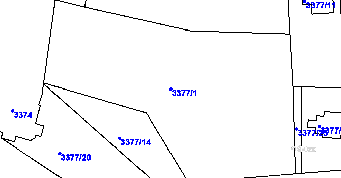 Parcela st. 3377/1 v KÚ Frýdlant nad Ostravicí, Katastrální mapa