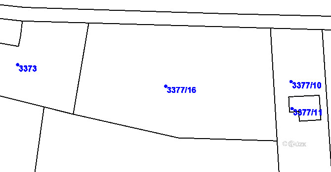 Parcela st. 3377/16 v KÚ Frýdlant nad Ostravicí, Katastrální mapa