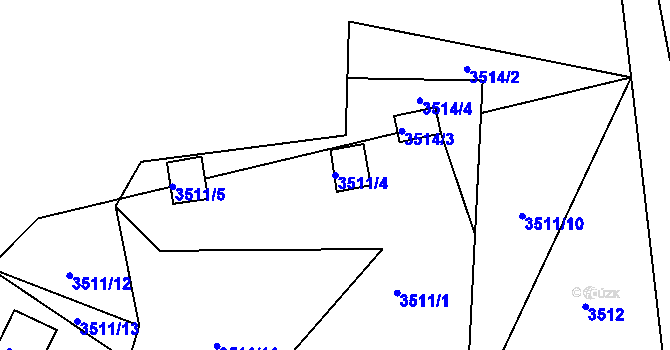 Parcela st. 3511/4 v KÚ Frýdlant nad Ostravicí, Katastrální mapa