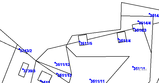 Parcela st. 3511/5 v KÚ Frýdlant nad Ostravicí, Katastrální mapa