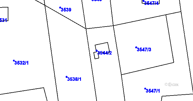 Parcela st. 3544/2 v KÚ Frýdlant nad Ostravicí, Katastrální mapa