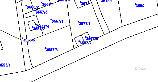 Parcela st. 3577/2 v KÚ Frýdlant nad Ostravicí, Katastrální mapa