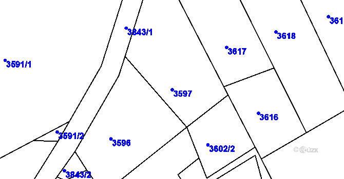 Parcela st. 3597 v KÚ Frýdlant nad Ostravicí, Katastrální mapa