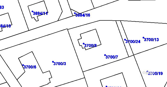 Parcela st. 3700/8 v KÚ Frýdlant nad Ostravicí, Katastrální mapa