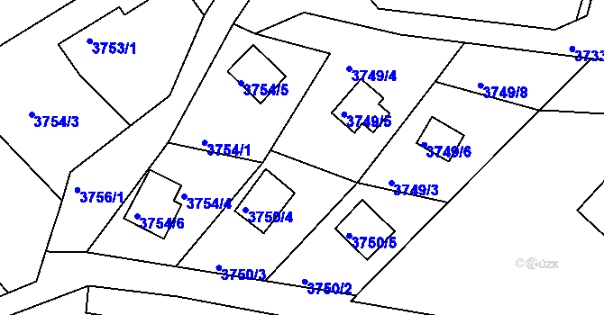 Parcela st. 3749/4 v KÚ Frýdlant nad Ostravicí, Katastrální mapa