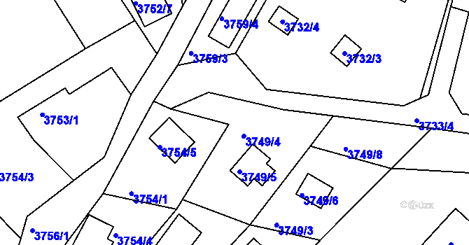 Parcela st. 3749/7 v KÚ Frýdlant nad Ostravicí, Katastrální mapa