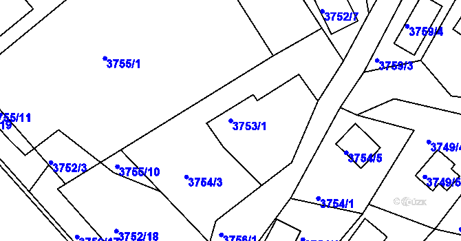 Parcela st. 3753/1 v KÚ Frýdlant nad Ostravicí, Katastrální mapa