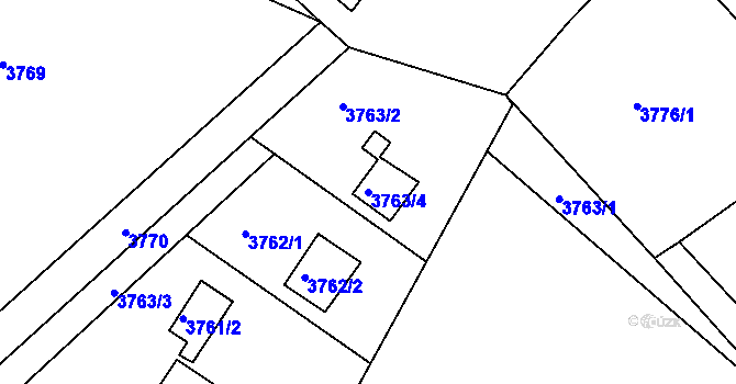 Parcela st. 3763/4 v KÚ Frýdlant nad Ostravicí, Katastrální mapa