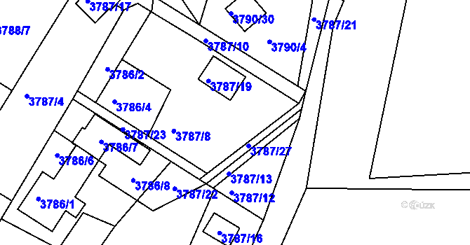 Parcela st. 3787/9 v KÚ Frýdlant nad Ostravicí, Katastrální mapa