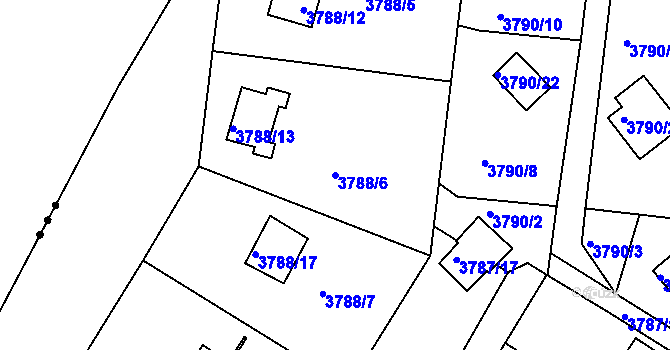 Parcela st. 3788/6 v KÚ Frýdlant nad Ostravicí, Katastrální mapa