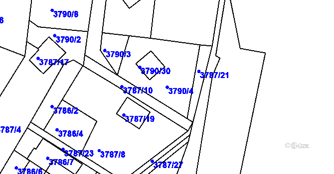 Parcela st. 3790/4 v KÚ Frýdlant nad Ostravicí, Katastrální mapa