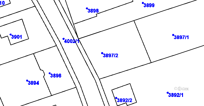 Parcela st. 3897/2 v KÚ Frýdlant nad Ostravicí, Katastrální mapa