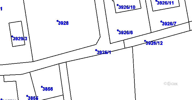 Parcela st. 3926/1 v KÚ Frýdlant nad Ostravicí, Katastrální mapa