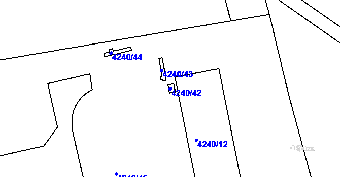 Parcela st. 4240/42 v KÚ Frýdlant nad Ostravicí, Katastrální mapa
