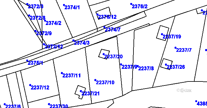 Parcela st. 2237/20 v KÚ Frýdlant nad Ostravicí, Katastrální mapa