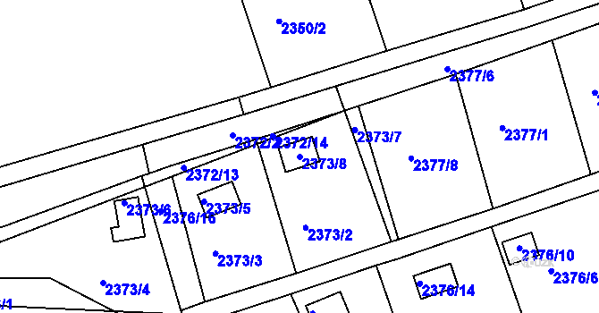Parcela st. 2373/8 v KÚ Frýdlant nad Ostravicí, Katastrální mapa