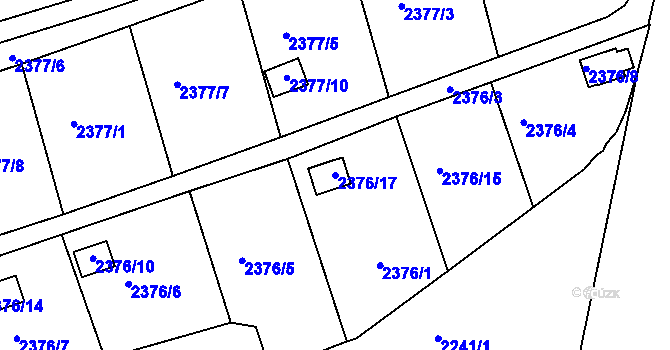 Parcela st. 2376/17 v KÚ Frýdlant nad Ostravicí, Katastrální mapa