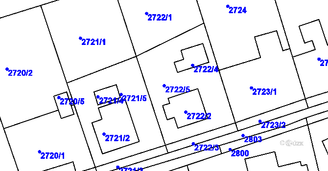 Parcela st. 2722/5 v KÚ Frýdlant nad Ostravicí, Katastrální mapa
