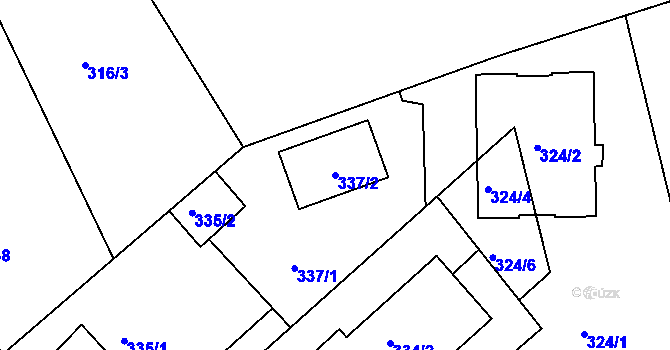 Parcela st. 337/2 v KÚ Frýdlant nad Ostravicí, Katastrální mapa