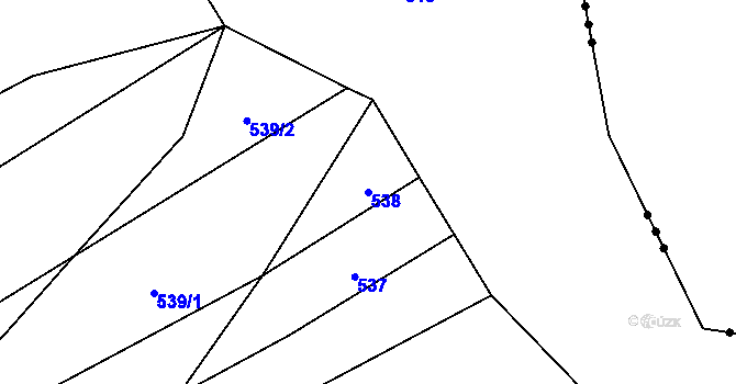 Parcela st. 538 v KÚ Frýdnava, Katastrální mapa
