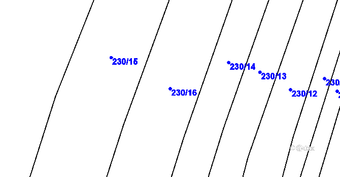 Parcela st. 230/16 v KÚ Frýdnava, Katastrální mapa