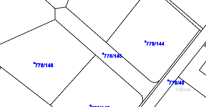 Parcela st. 778/145 v KÚ Frymburk, Katastrální mapa