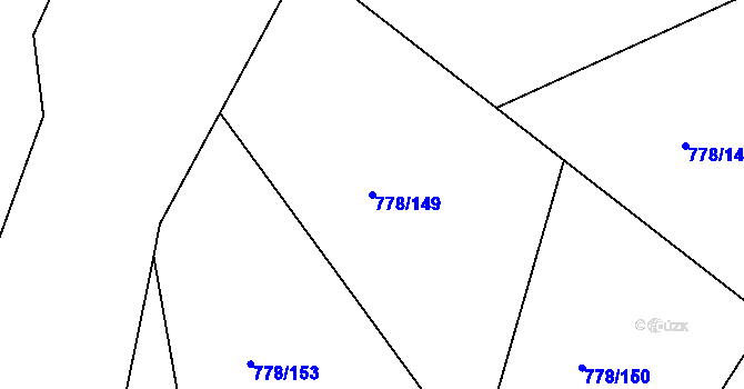 Parcela st. 778/149 v KÚ Frymburk, Katastrální mapa