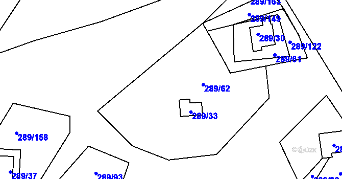 Parcela st. 289/97 v KÚ Frymburk, Katastrální mapa