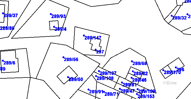 Parcela st. 297 v KÚ Frymburk, Katastrální mapa
