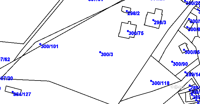 Parcela st. 300/3 v KÚ Frymburk, Katastrální mapa