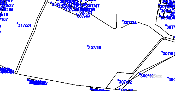 Parcela st. 307/19 v KÚ Frymburk, Katastrální mapa