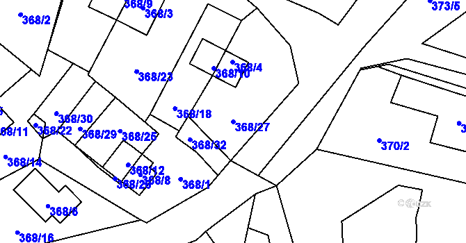 Parcela st. 368/27 v KÚ Frymburk, Katastrální mapa