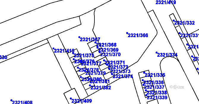 Parcela st. 2321/370 v KÚ Frymburk, Katastrální mapa
