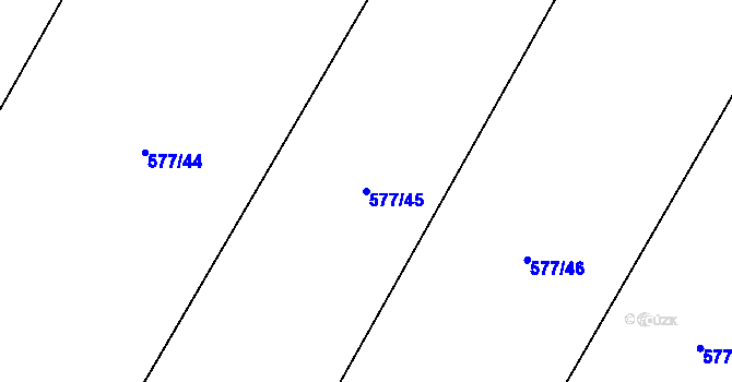 Parcela st. 577/45 v KÚ Fryšava pod Žákovou horou, Katastrální mapa