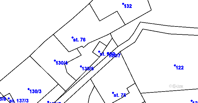 Parcela st. 332 v KÚ Fryšava pod Žákovou horou, Katastrální mapa