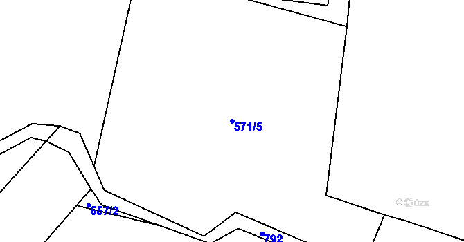 Parcela st. 571/5 v KÚ Fryšava pod Žákovou horou, Katastrální mapa