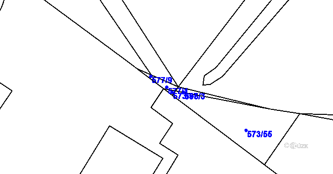 Parcela st. 577/1 v KÚ Fryšava pod Žákovou horou, Katastrální mapa