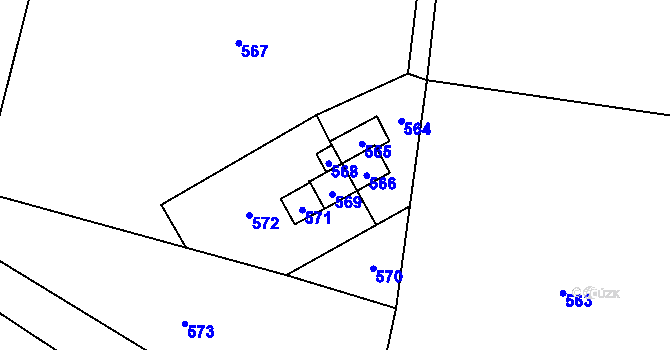 Parcela st. 42/2 v KÚ Tři Studně, Katastrální mapa