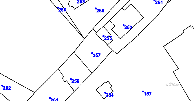 Parcela st. 68/3 v KÚ Tři Studně, Katastrální mapa