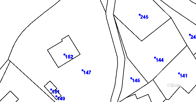 Parcela st. 69/2 v KÚ Tři Studně, Katastrální mapa
